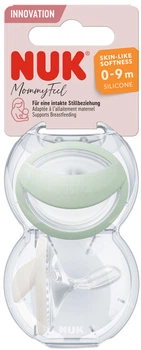 Пустышка ортодонтическая NUK силиконовая Mommy Feel р1 зеленая/белая (4008600425458)