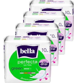 Упаковка гігієнічних прокладок Bella Perfecta Ultra Green 10 шт х 4 пачки (ROZ00516305994)