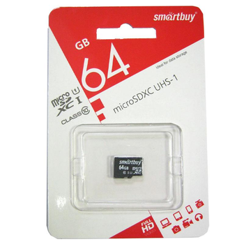 Карта памяти micro-SDXC 64Gb Smartbuy Class10 UHS-1 no adapter (55217)