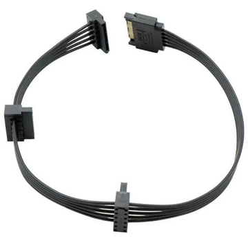 Переходник питания SATA (сата) 15 pin -> 3 шт SATA (сата) 15 pin кабель разветвитель (671211443-1) Черный