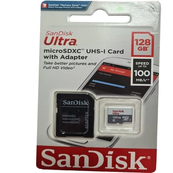 Карта памяти micro-SDXC 128Gb SanDisk Class10 Ultra A1 100Mb/s + adapter SD (58004)