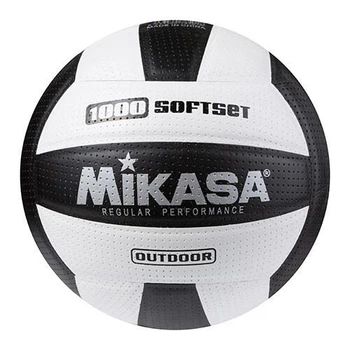 М'яч волейбольний Mikasa SoftSet, чорний/білий (RX-1000/2)