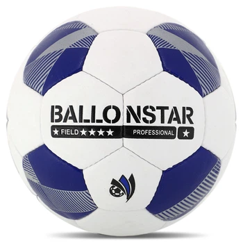 Мяч футбольный №5 PU ламин. BALLONSTAR Белый-синий (№5, 5 сл., сшит вручную) (FB-4352_Белый-синий)