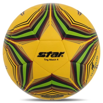 Мяч футбольный STAR TING MATCH 4 HYBRID SB3154C-05 №4 PU Желтый-салатовый