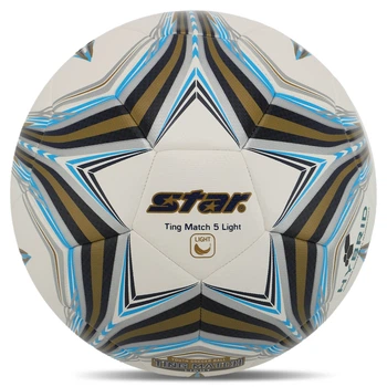 Мяч футбольный STAR TING MATCH 5 LIGHT HYBRID SB3145L №5 PU Белый-голубой