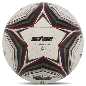 Мяч футбольный STAR TING MATCH 4 LIGHT HYBRID SB3144L №4 PU Белый-золотой
