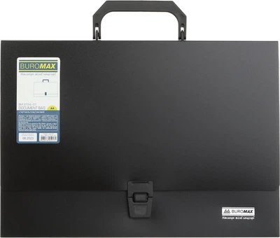 Портфель пластиковый Buromax Jobmax A4/35 мм на 1 отделение Черный (BM.3724-01)