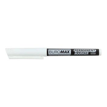 Маркер водостійкий Buromax 1-2 мм білий (BM.8708-12)