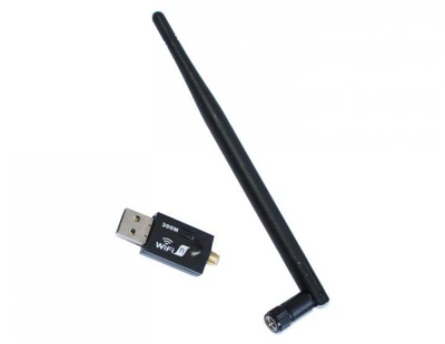 Бездротовий мережевий адаптер з антеною 5DBI Wi-Fi-USB Merlion LV-UW02-5DB, 802.11 bgn, 150MB, 2.4 GHz, WIN7 - XP - Vista - 2K -