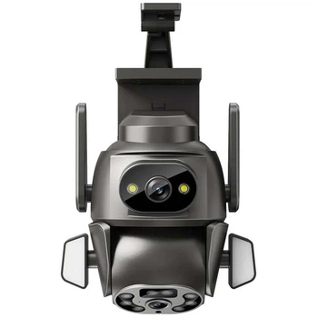 Камера відеоспостереження XO CR04 Robot Dual 2.4G бездротовий Wi-Fi з нічним режимом, мікрофоном, динаміком для вулиці Чорний