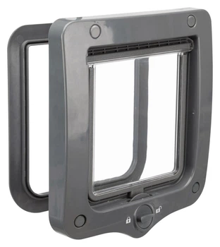 Двері для котів двосторонні Trixie 20*22 см (сірі)