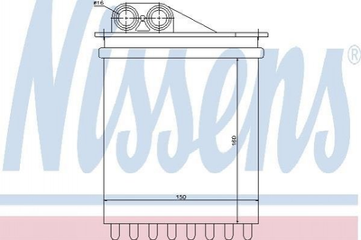 Радиатор печки NISSENS 72040 Volkswagen Crafter; Mercedes Sprinter 0038359001, A0038359001