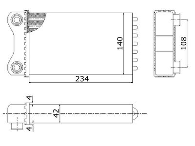 Радиатор печки STARLINE AIA6223 Audi A4; Seat Exeo 8E1820031