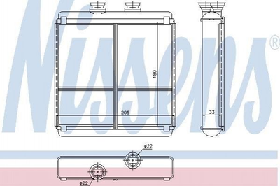 Радіатор пічки NISSENS 72042 Mercedes C-Class, E-Class, GLK-Class, CLS-Class 2048300061, A2048300061