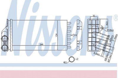 Радіатор грубки NISSENS 71157 Citroen C4; Peugeot 307 6448N5