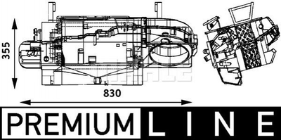 Радіатор пічки MAHLE / KNECHT AH 172 000P A0018301903, 0018301903