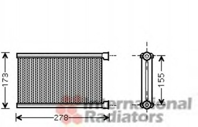 Радиатор печки Van Wezel 06006344 BMW 1 Series, 3 Series 64119123506, 9123506