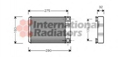 Радиатор печки Van Wezel 30006312 Mercedes C-Class H77000P, 2038300161, A2038300161