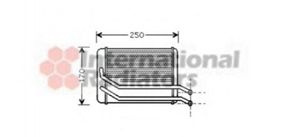 Радіатор пічки Van Wezel 82006118 Hyundai Santa Fe 9722726000, 9722726001