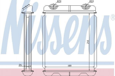 Радіатор грубки NISSENS 73341 Renault Laguna, Espace 7701038542, 7701206524
