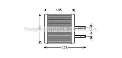 Радіатор пічки AVA COOLING CTA6042 Chevrolet Aveo 96887038, 96650492, 96539642