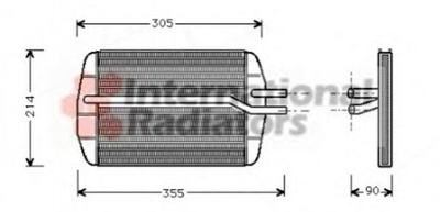 Радиатор печки Van Wezel 18006216 Ford KA, Fiesta 1011670, 1113626, 96FW18B539AD