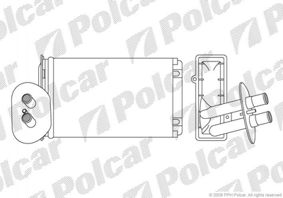 Радиатор печки Polcar 9566N83 Volkswagen Transporter 701820031