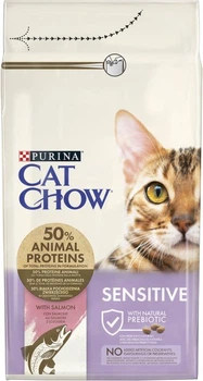 Сухий корм для котів Purina Cat Chow Sensitive з лососем 1.5 кг