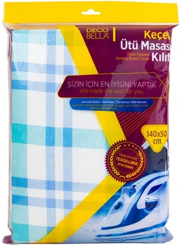 Чехол для гладильной доски Omak Plastik с мягкой подкладкой 140x50x0.5 см (40511) Белый с рисунком (8694816405115)