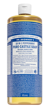 Mydło w płynie Dr. Bronner's Pure Castile Liquid Soap Peppermint 945 ml (18787243459)