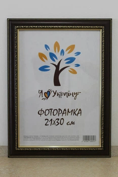 Фоторамка 21Х30, (А4), коричневый с обрамлением, 3017-6509, ОРГСТЕКЛО + ДВП