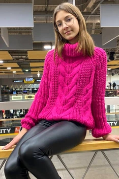 Свитер MiniModa 164 см Ярко-розовый (2125000830339)