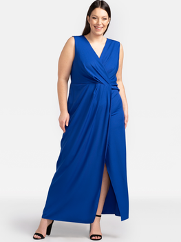 Плаття на запах довге літнє жіноче Karko SB919 46 Синє (5903676180449)