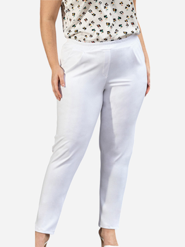 Spodnie slim fit damskie Karko Z830 54-56 Białe (5903676180128)