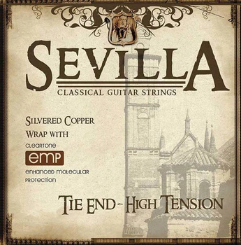 Струни для класичної гітари Cleartone 8450 Sevilla Tie End High Tension