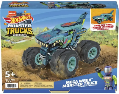 Klocki konstrukcyjne Mattel Mega Construx Hot Wheels Mega-Wrex Monster Truck 187 elementów (1947350247803)