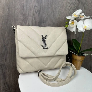 Молочна Стильна Жіноча М'яка Сумка Клатч Ysl Міні Сумочка Для Дівчат (277775)
