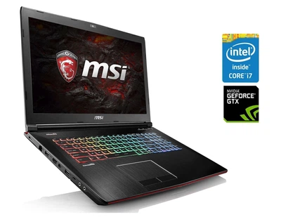 Игровой ноутбук Б-класс MSI GE72VR 7RF Apache Pro / 17.3" (1920x1080) TN / Intel Core i7-7700HQ (4 (8) ядра по 2.8 - 3.8 GHz) / 16 GB DDR4 / 128 GB SSD M.2 + 1000 GB HDD / nVidia GeForce GTX 1060, 3 GB GDDR5, 192-bit / WebCam б/у