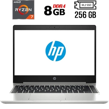 Ноутбук Б-класс HP ProBook 445 G7 / 14" (1920x1080) IPS / AMD Ryzen 7 4700U (8 ядер по 2.0 - 4.1 GHz) / 8 GB DDR4 / 256 GB SSD M.2 / AMD Radeon Graphics / WebCam / USB 3.1 / HDMI б/у