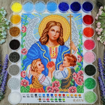 Набір для вишивання бісером Art-Millennium. N-0376 Янгол-Охоронець 20х26 см