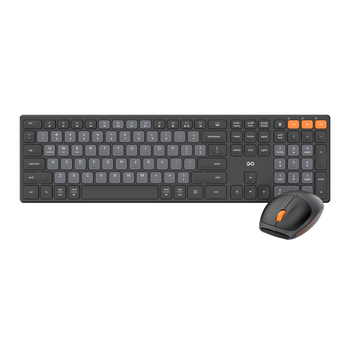 Комплект беспроводной клавиатуры и мыши Fantech Go WK895 Silent Click EN/UKR для ПК, Ноутбука, ТВ, 1600 DPI, Bluetooth 2.4 Гц USB Черный