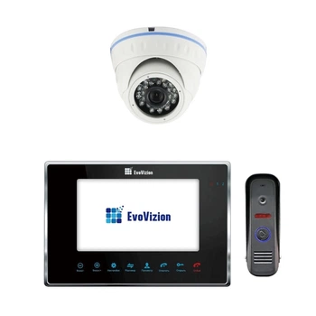 EvoVizion VP-706AHD Black + DP-04 cam Комплект домофона