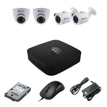 EvoVizion 2DOME-2OUT-100 + HDD 2 Тб Комплект видеонаблюдения на 4 камеры