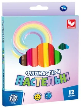 Фломастеры&nbsp;Школярик&nbsp;12&nbsp;цв&nbsp;пастель
