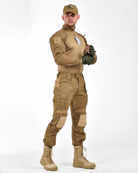 Тактичний штурмовий костюм з наколінниками штани+убакс L койот (87075)