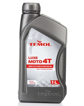 Моторна олива TEMOL LUXE MOTO 4T (1 л, 10W-40) напівсинтетична для мототехніки (41159)