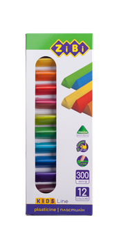 Пластилін ZiBi KIDS Line трикутний 12 кольорів 300г (ZB.6227)