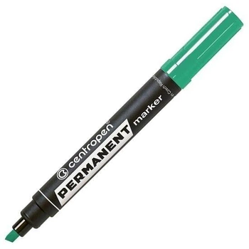Маркер перманентний Centropen скошений зелений (8576)