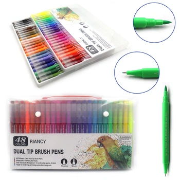 Фломастери Bruch pens+лінер двосторонні 48 кольорів (DSCN9773-48)