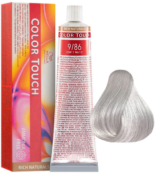 Farba do włosów Wella Professionals Colour Touch Rich Naturals 9.86 Very Clear Pearl Violet Blonde bez amoniaku 60 ml (4064666221663)